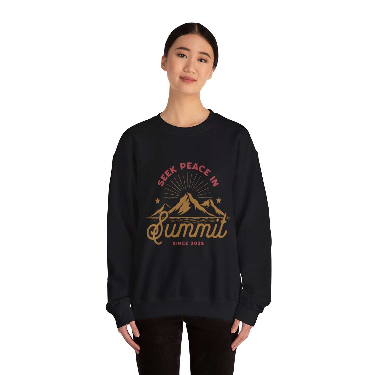 Seek Peace in Summit Unisex Heavy Blend™ Crewneck Sweatshirt