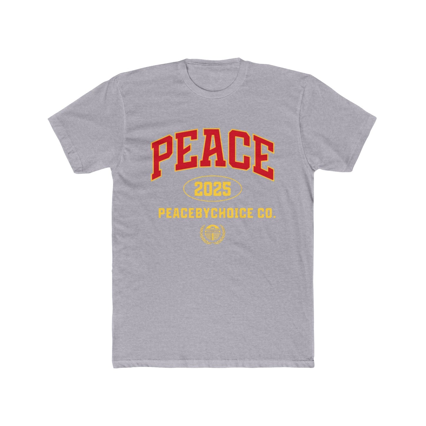 Peace 2025 Unisex Cotton Crew Tee - Casual Comfort for Positive Vibes