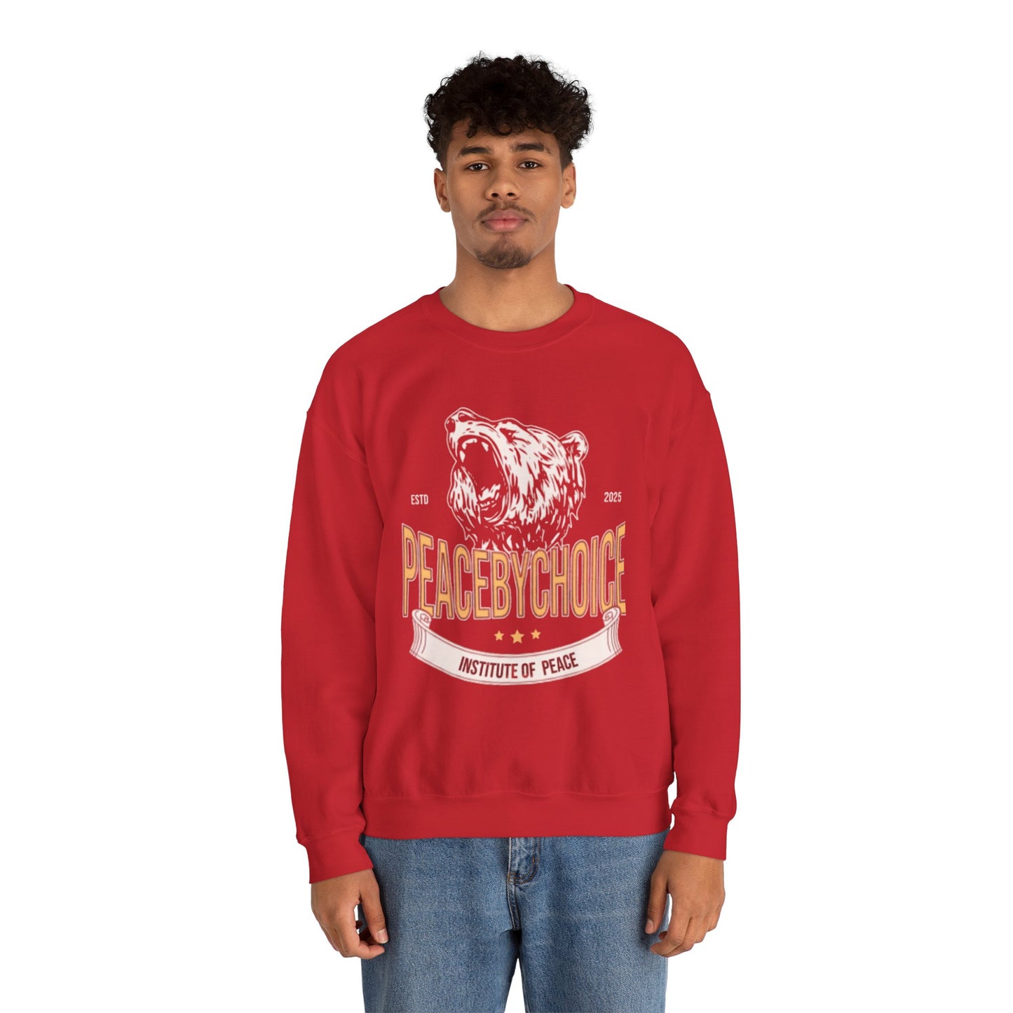 Peace by Choice Unisex Heavy Blend™ Crewneck Sweatshirt-Peace University