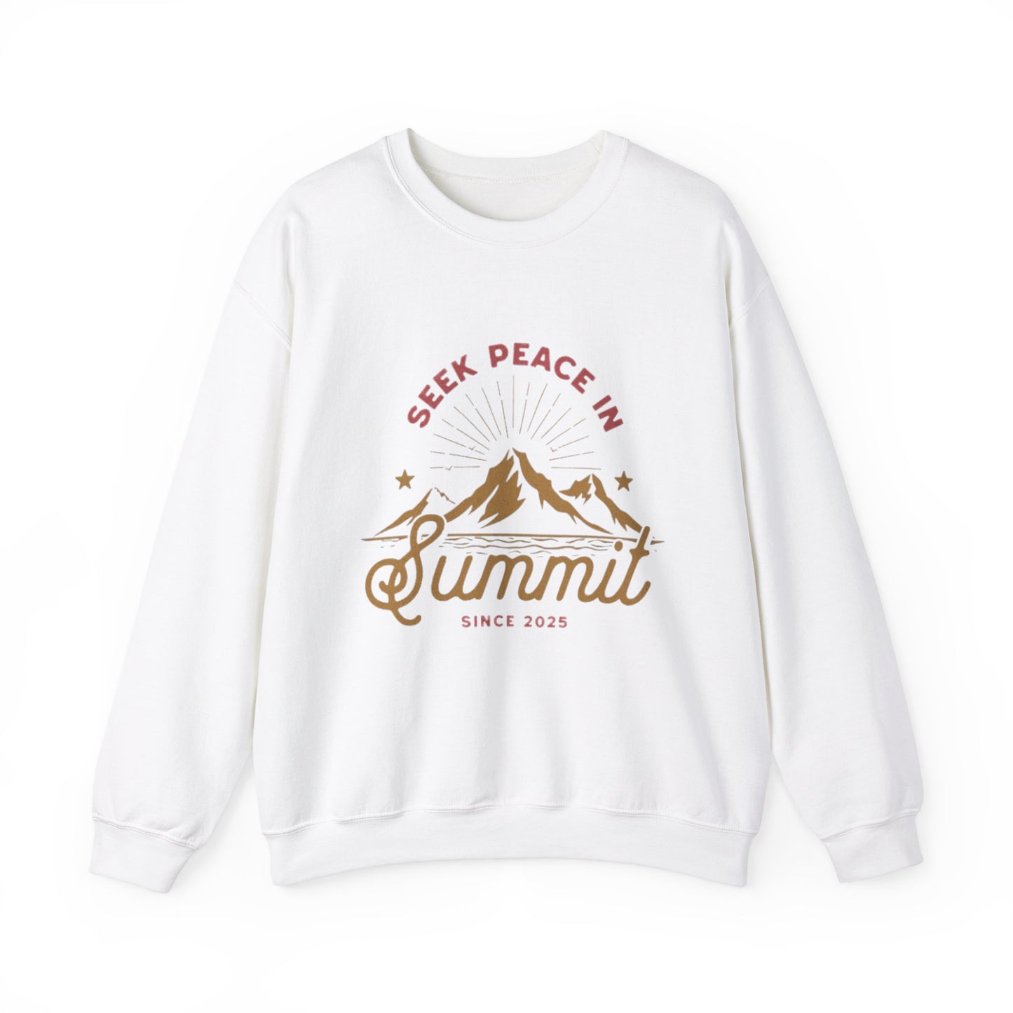 Seek Peace in Summit Unisex Heavy Blend™ Crewneck Sweatshirt