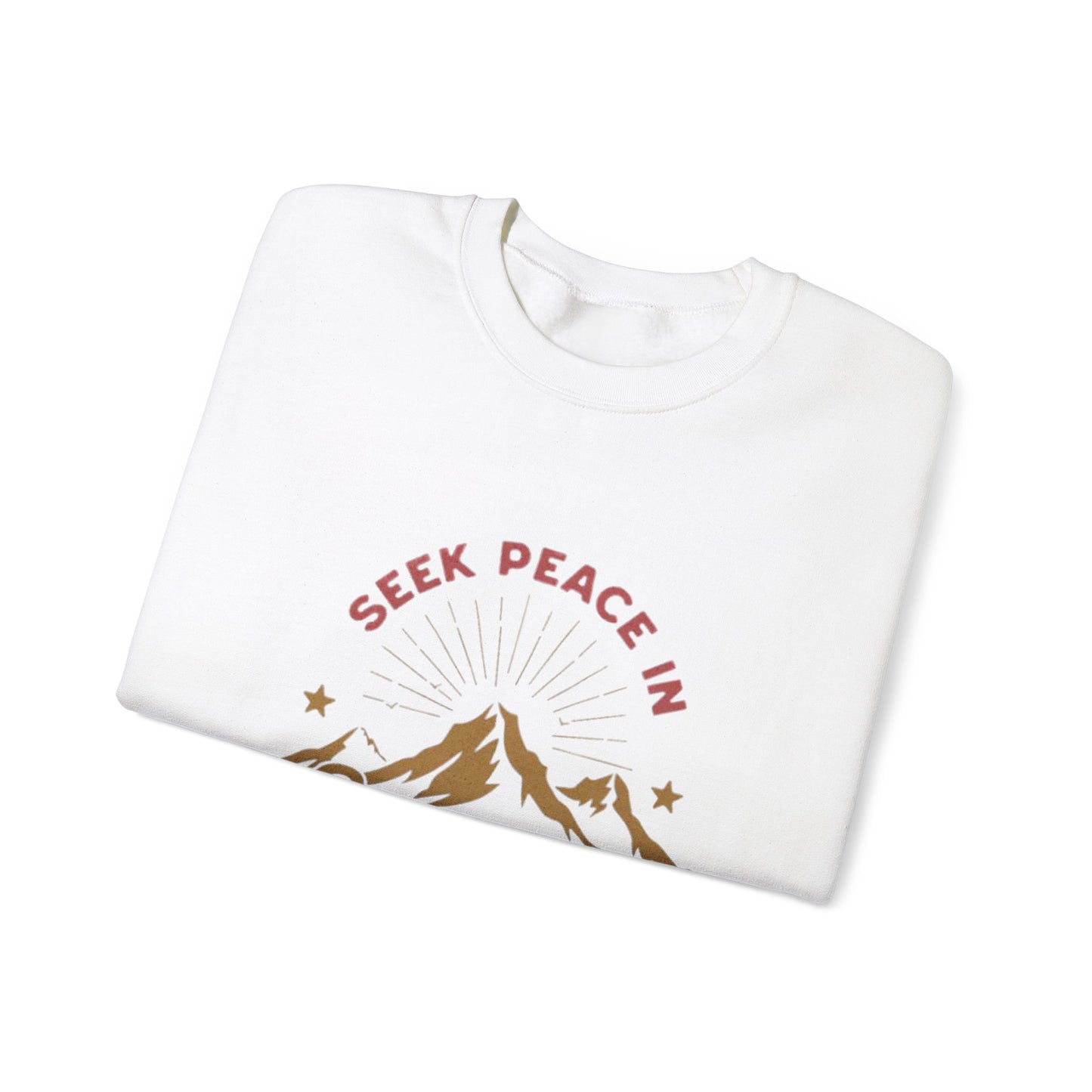 Seek Peace in Summit Unisex Heavy Blend™ Crewneck Sweatshirt