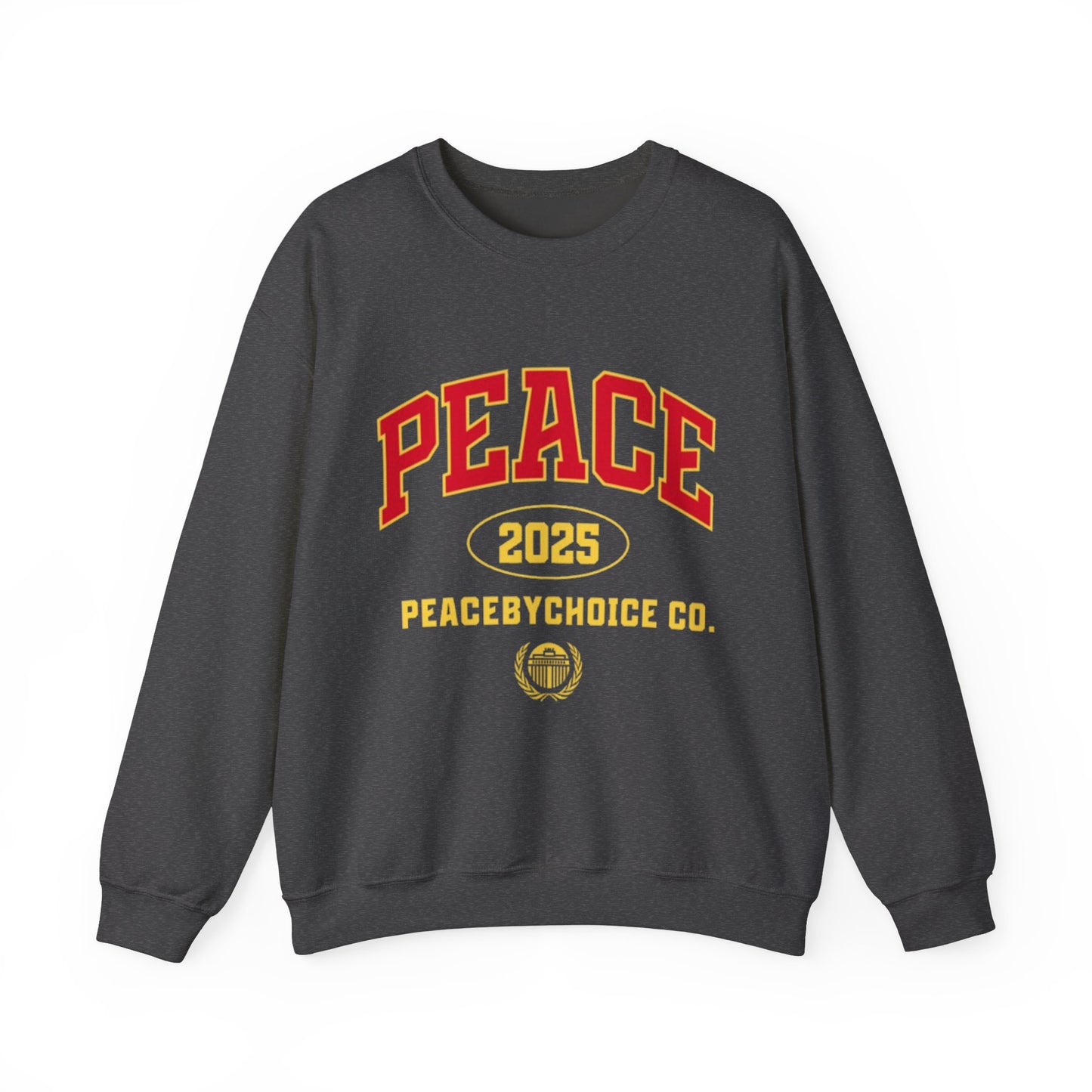 Peace 2025 Unisex Heavy Blend™ Crewneck Sweatshirt - Comfortable & Stylish Attire for Peace Enthusiasts