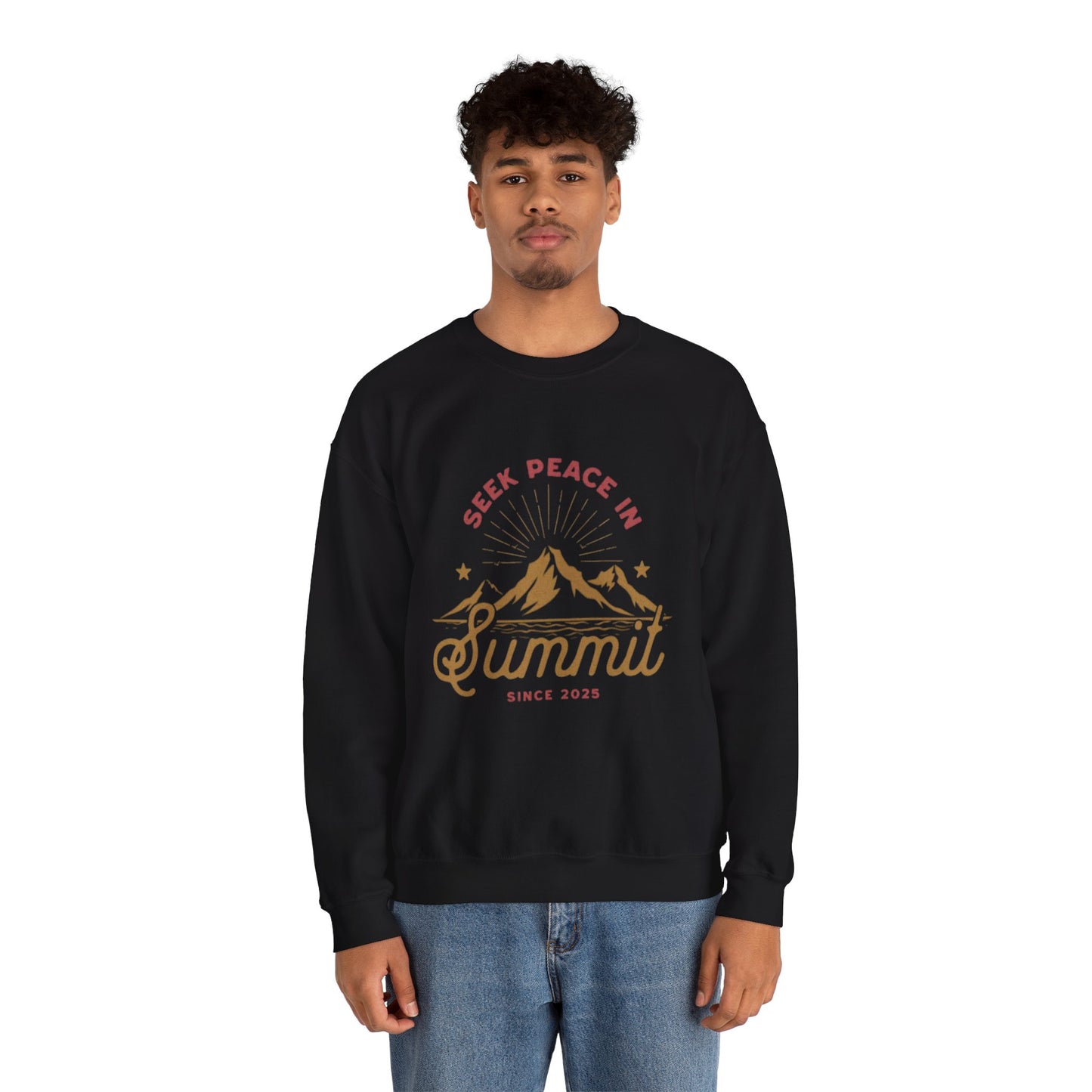 Seek Peace in Summit Unisex Heavy Blend™ Crewneck Sweatshirt