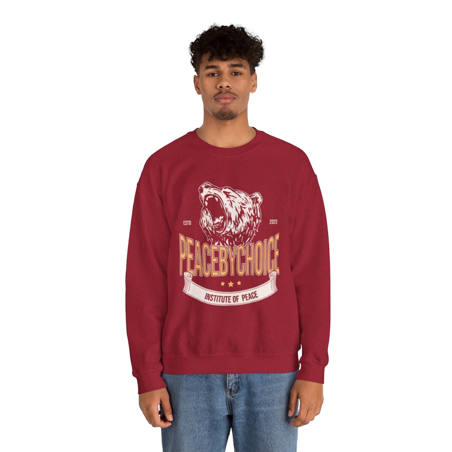 Peace by Choice Unisex Heavy Blend™ Crewneck Sweatshirt-Peace University