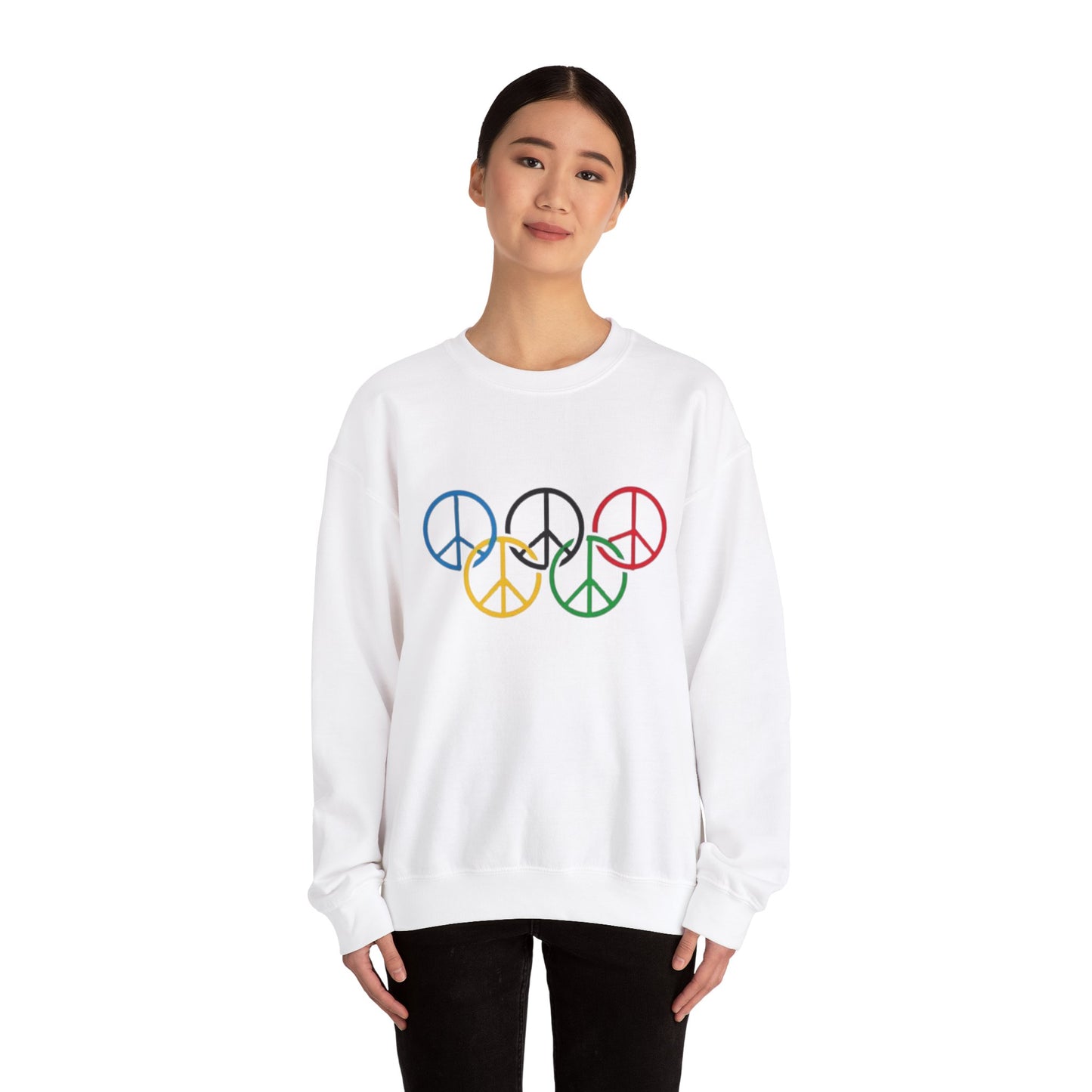 Unisex Heavy Blend™ Crewneck Sweatshirt- Peaceful Vibes Olympics