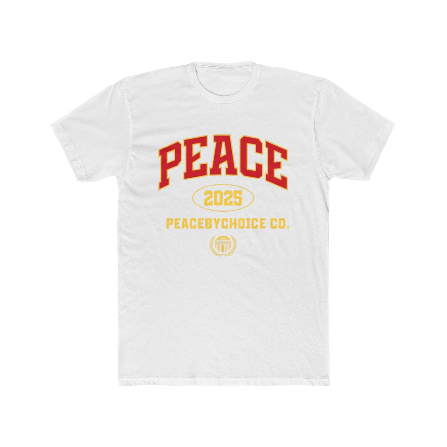 Peace 2025 Unisex Cotton Crew Tee - Casual Comfort for Positive Vibes