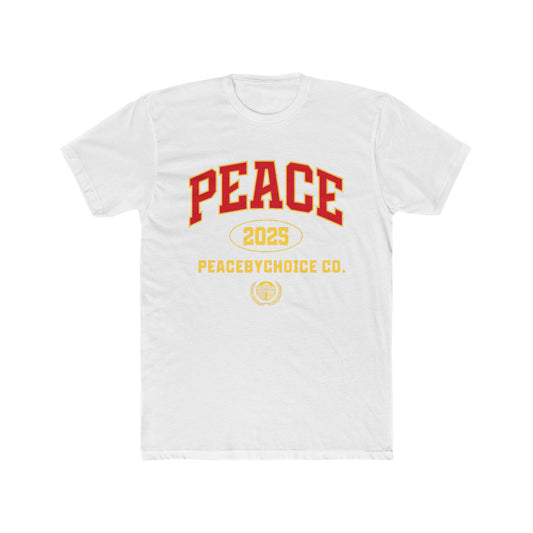 Peace 2025 Unisex Cotton Crew Tee - Casual Comfort for Positive Vibes