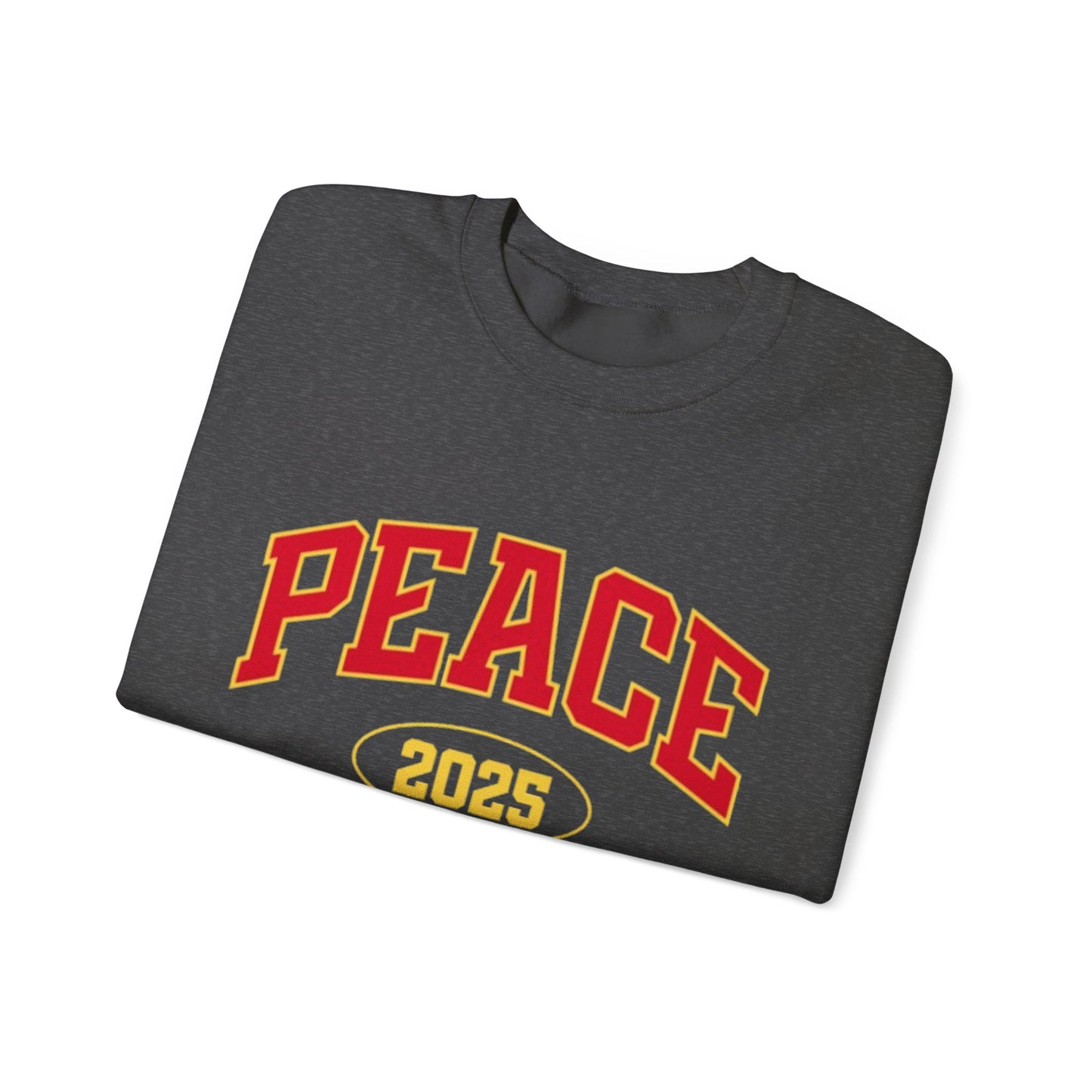 Peace 2025 Unisex Heavy Blend™ Crewneck Sweatshirt - Comfortable & Stylish Attire for Peace Enthusiasts