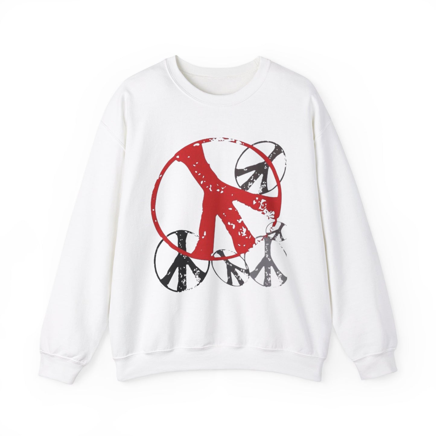 Unisex Heavy Blend™ Crewneck Sweatshirt - Peace Sign Graphic