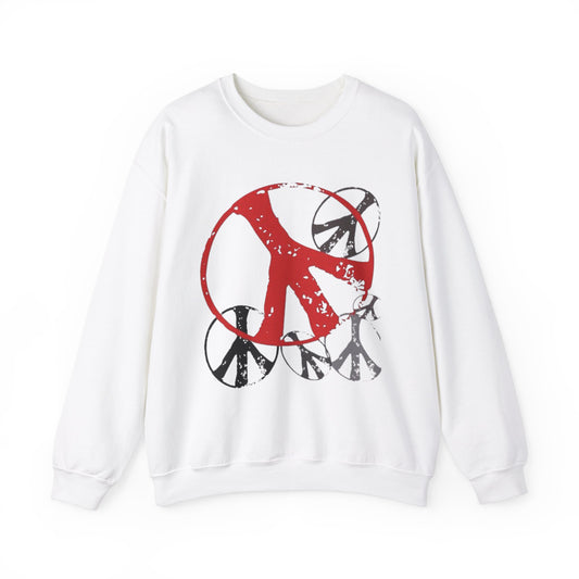 Unisex Heavy Blend™ Crewneck Sweatshirt - Peace Sign Graphic