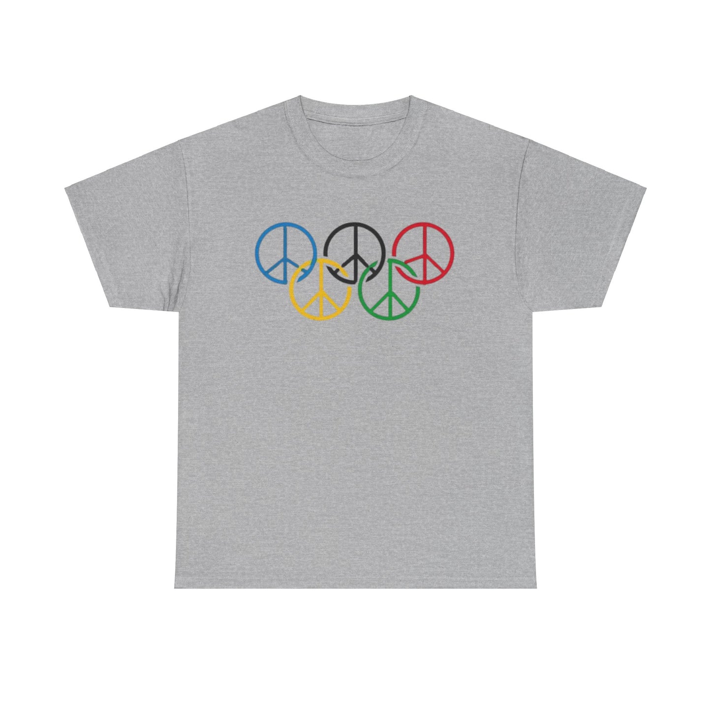 Peaceful Vibes Olympic Symbol Unisex Heavy Cotton Tee