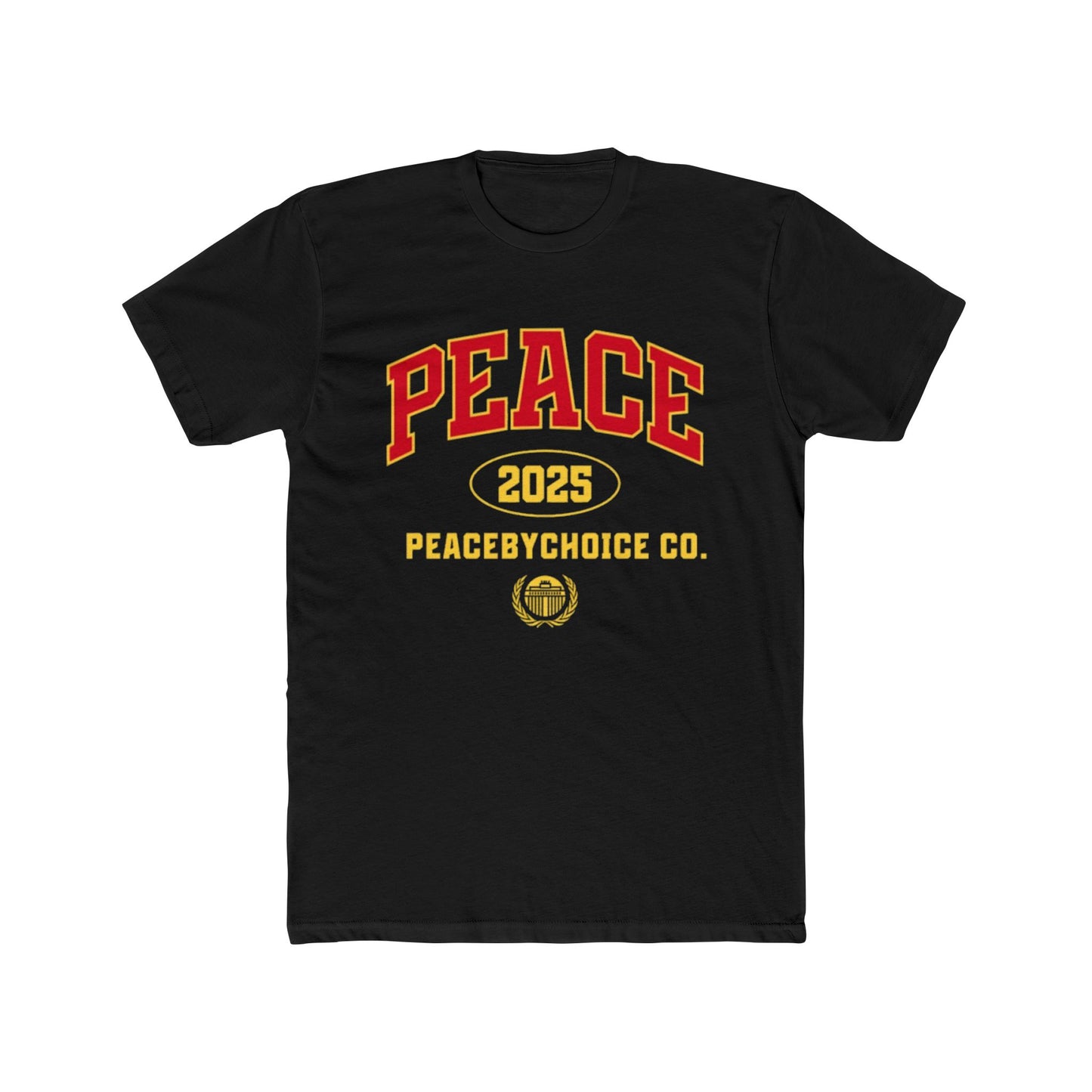 Peace 2025 Unisex Cotton Crew Tee - Casual Comfort for Positive Vibes