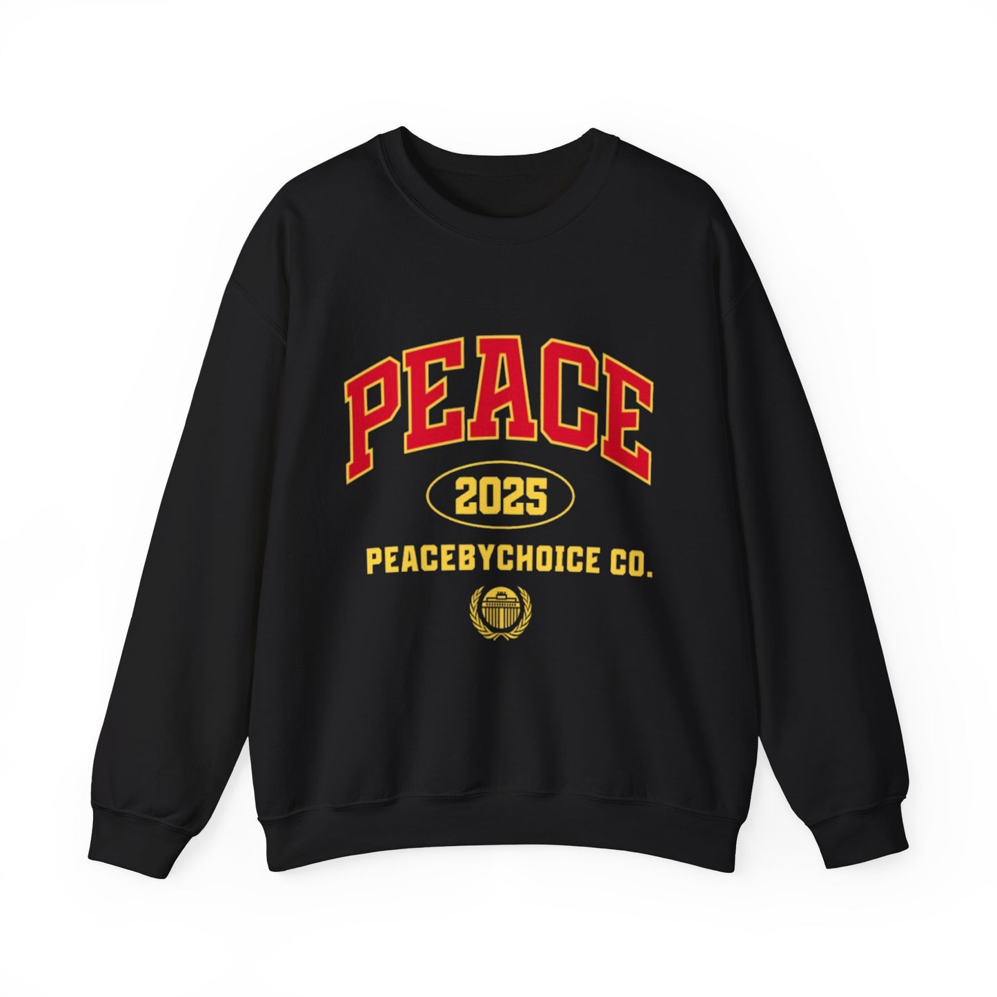 Peace 2025 Unisex Heavy Blend™ Crewneck Sweatshirt - Comfortable & Stylish Attire for Peace Enthusiasts