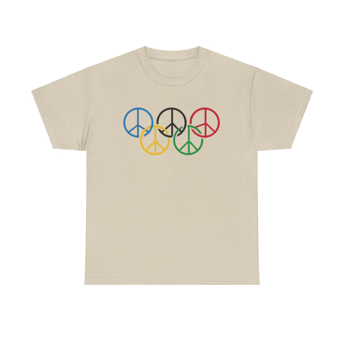 Peaceful Vibes Olympic Symbol Unisex Heavy Cotton Tee