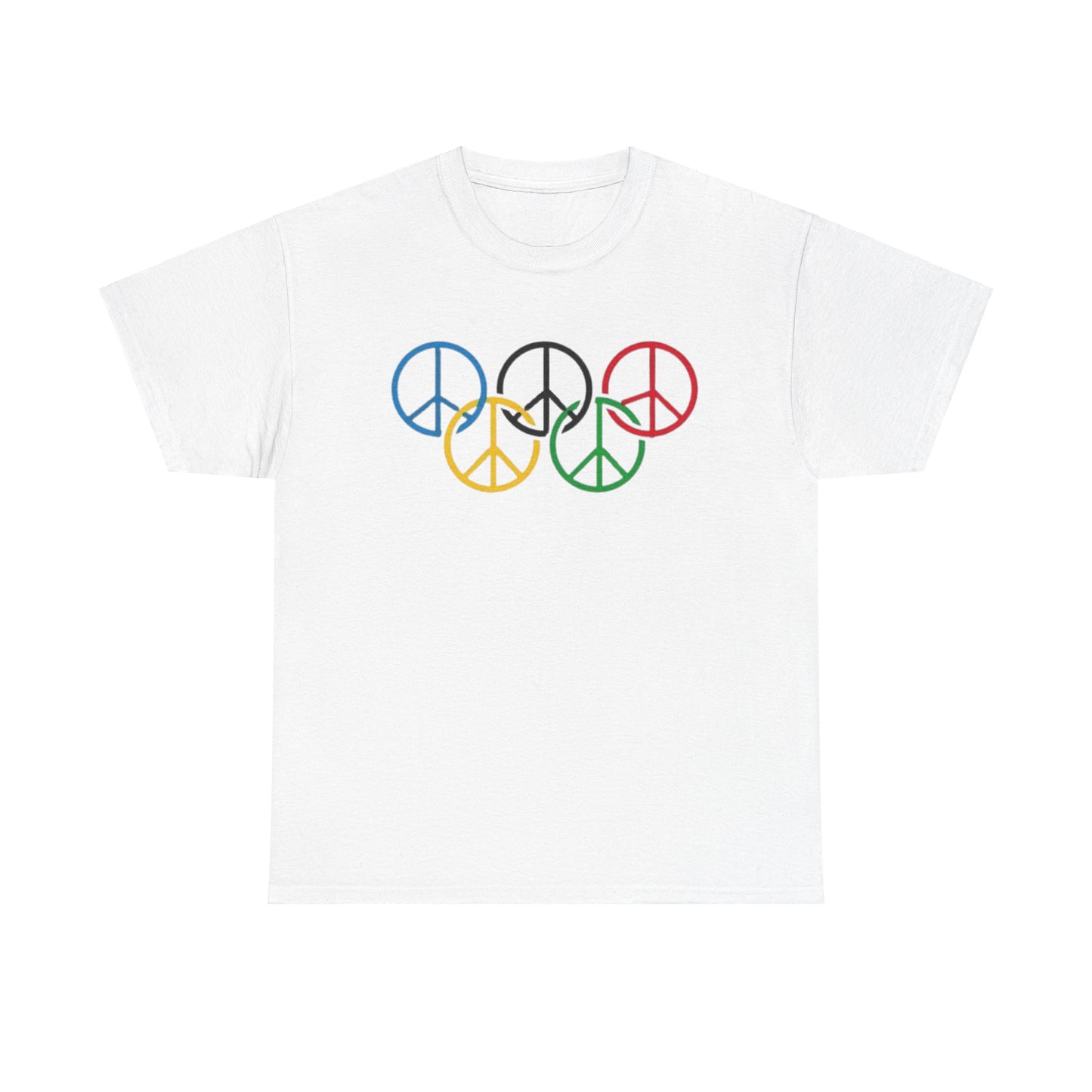 Peaceful Vibes Olympic Symbol Unisex Heavy Cotton Tee